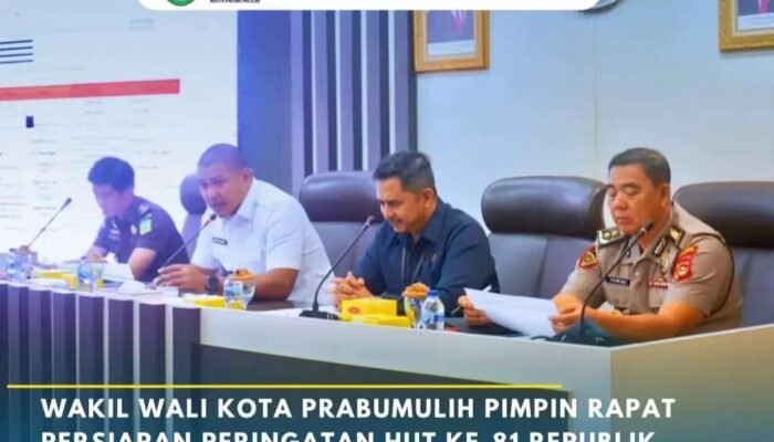 Wakil Walikota Prabumulih Franky Pimpin Rapat Persiapan HUT RI