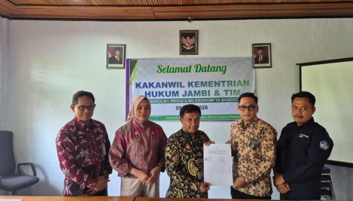 Kanwil Kemenkum Jambi Gandeng STIE YA Bangko Bentuk Sentra KI, Perkuat Inovasi dan Kewirausahaan Berbasis Kekayaan Intelektual