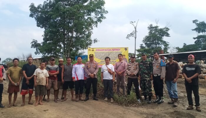 Polsek Bayung Lencir Cegah Illegal Refinery, Warga Diimbau Hentikan Penyulingan Minyak Ilegal