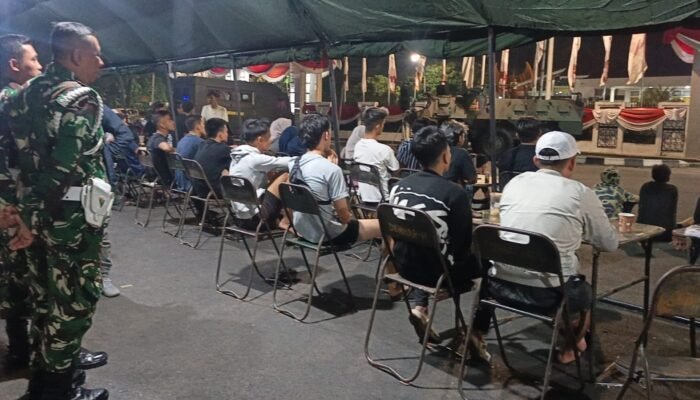 Kodim 0418/Palembang Gelar Nobar Perempat Final Piala Dunia 2026
