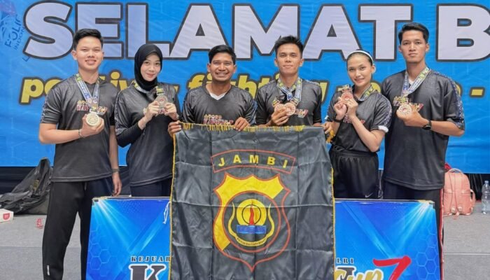 Tim Taekwondo Polda Jambi Raih 5 Medali di Kejurnas Kapolri Cup 7 Tahun 2026