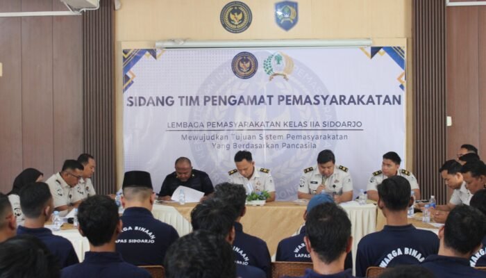 Lapas Sidoarjo Gelar Sidang TPP, Pastikan Pembinaan dan Hak Warga Binaan Berjalan Transparan