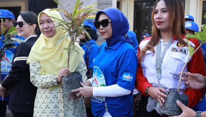 600 Bibit Pohon Warnai HUT Demokrat, Wabup Mimik Ajak Warga Jadikan Menanam Pohon sebagai Budaya