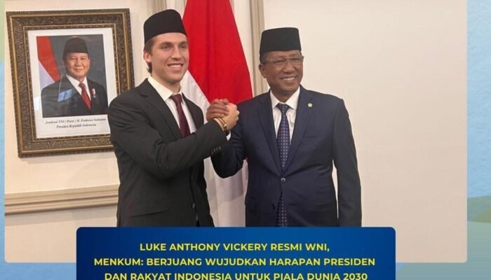 Menteri Hukum Resmi Ambil Sumpah WNI Luke Vickery, Siap Perkuat Timnas Indonesia Menuju Piala Dunia 2030