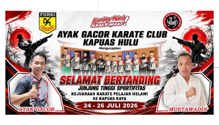 Didukung Ayak Gacor, INKANAS Kapuas Hulu Targetkan Tujuh Medali pada Kejuaraan Karate Antar Pelajar se-Kapuas Raya di Melawi