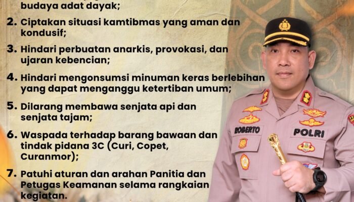 Kapolres Kapuas Hulu Rilis 7 Imbauan Kamtibmas: Jadikan Pekan Gawai Dayak Momen Damai dan Bermartabat
