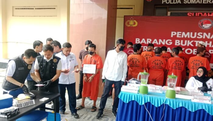 Polda Sumsel Musnah Sabu 4 Kilogram, Etomidate 727,8 Mililiter dan 17.981 Butir Ekstasi