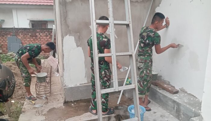 Progress Sasaran 10 TMMD Ke-129 Kodim 0418/Palembang, Rehab Mushola Baitul Makfurin Terus Dikebut