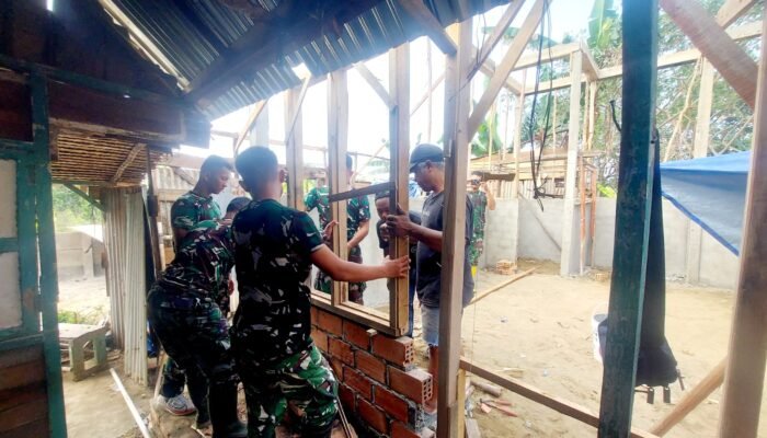 RTLH Rumah Ibu Sriyanti Terus Dikebut Satgas TMMD ke-129 Kodim 0418/Palembang