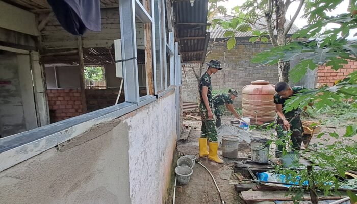 Danki Satgas TMMD Ke-129 Kodim 0418/Palembang Optimis Rumah Fernando Rampung Tepat Waktu