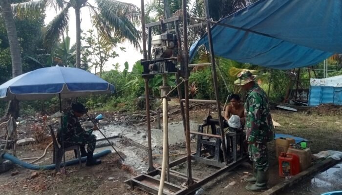 Satgas TMMD ke-129 Terus Lanjutkan Pengeboran Sumur Bor di Mushola Hidayatullah