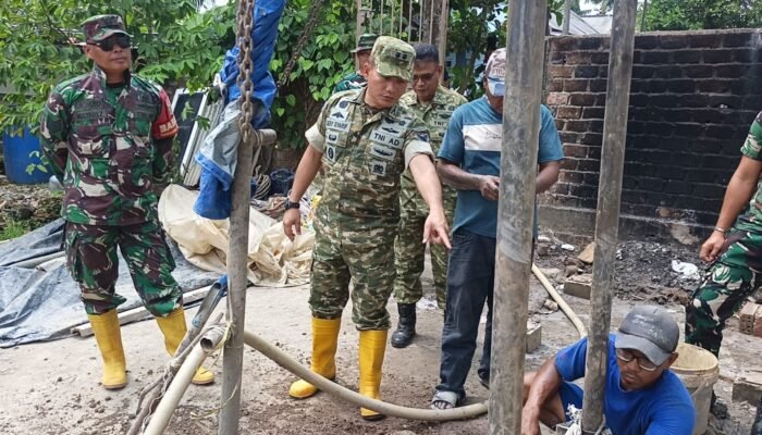 Wadan Satgas TMMD ke-129 Kodim 0418/Palembang Cek Progres Pembangunan Sumur Bor