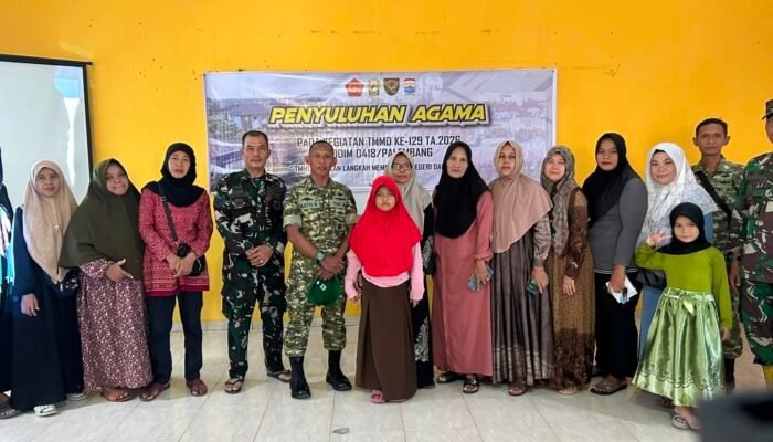 Antusias Warga Ikuti Penyuluhan Agama Dalam Program Nonfisik TMMD ke-129 Kodim 0418/Palembang
