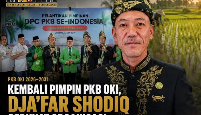Kembali Pimpin PKB OKI, Dja’far Shodiq Perkuat Organisasi Serta Prioritaskan Pertanian