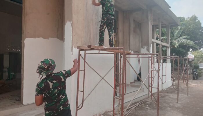 TMMD ke 129 Kodim 0418/Palembang, Rehab Mushola Baitul Makfurin Masuki Tahap Finishing