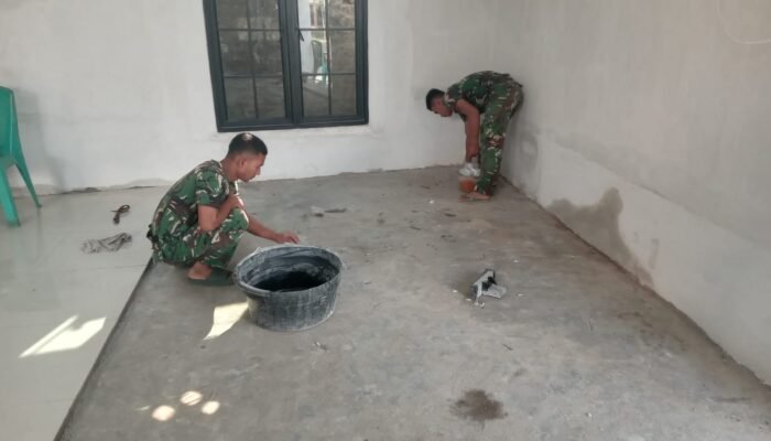 Satgas TMMD Ke-129 Kodim 0418/Palembang Terus Kebut Pembangunan Mushola Baitul Makfurin