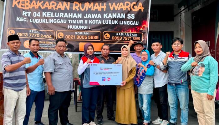 Pertamina Patra Niaga Regional Sumbagsel Ulurkan Tangan, Bantu Korban Kebakaran di Jawa Kanan SS untuk Bangkit Kembali
