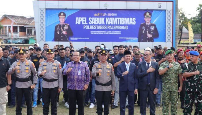 Dari Ojol Hingga Buruh, Ribuan Elemen Masyarakat Deklarasikan Sabuk Kamtibmas Palembang