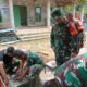 Wadan Satgas TMMD ke-129 Kodim 0418/Palembang Tinjau Pemasangan Dudukan Tandon Air Sumur Bor Mushola Hidayatullah