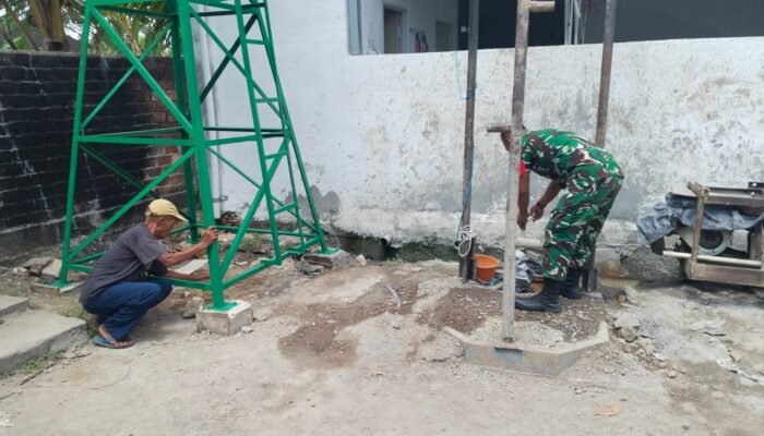 Satgas TMMD Lanjutkan Pembangunan Sumur Bor di Rumah Tahfiz