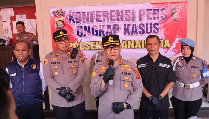 Kapolresta Jambi Rilis Empat Kasus Kriminal, Polsek Telanaipura Ungkap Curat, Sajam, dan Penganiayaan