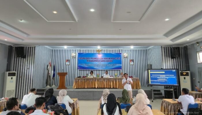 Kanwil Kemenkum Jambi Sosialisasikan Pelindungan Hak Cipta di Sarolangun, Dorong Layanan KI yang Mudah dan Transparan