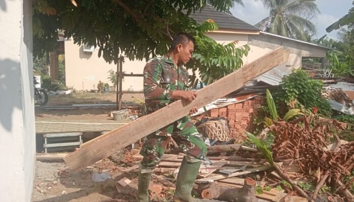 Satgas TMMD Rapikan Pembangunan Pos Kamling
