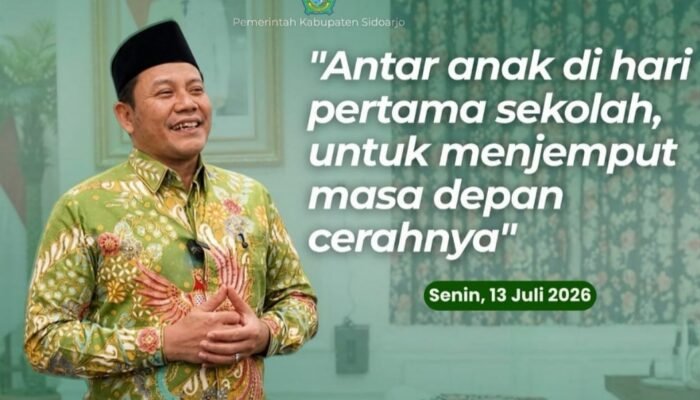 Bupati Sidoarjo Subandi Titip Pesan Menyentuh untuk Guru dan Orang Tua Siswa di Hari Pertama Sekolah 