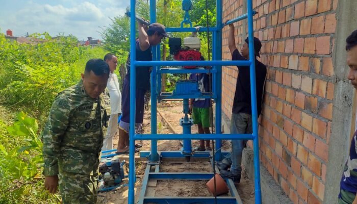 TMMD ke 129, Pembuatan Sumur Bor Sasaran III Sangat Dinanti Santri Pesantren Minhajul Aulia Mina