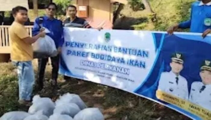 Komitmen Ketahanan Pangan, Pemkab PALI Bagikan Bibit Ikan Produktif kepada Kelompok Pembudidaya di Desa Sukamaju