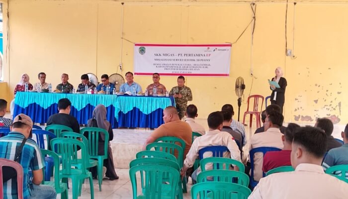 Pemkab PALI, Pertamina EP dan PT BGP Sosialisasikan Survei Seismik 3D Peony di Desa Tambak