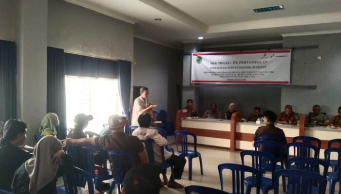 Pemkab PALI, Pertamina EP dan PT BGP Gelar Sosialisasi Seismik 3D Peony di Kelurahan Handayani Mulya