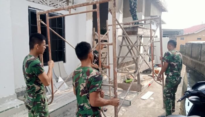 Satgas Kodim 0418/Palembang Terus Rampungkan Pembangunan Mushola Baitul Makmurin