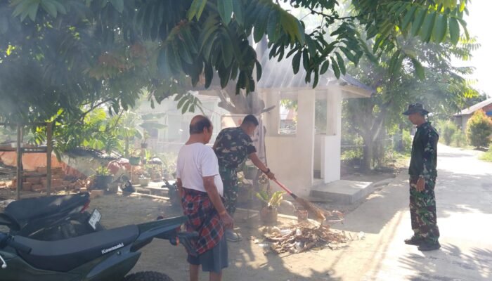 Satgas Kodim 0418/Palembang Lanjutkan Pembangunan Pos Kamling