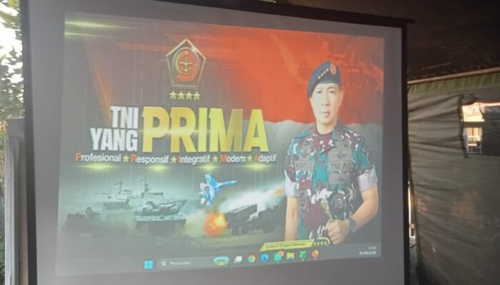 Satgas TMMD Ke-129 Matangkan Persiapan Nobar Film Kebangsaan Bersama Warga