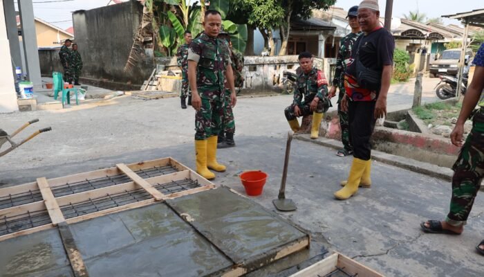 Wadan Satgas TMMD ke-129 Tinjau Progres Pembangunan Mushola Baitul Makfurin
