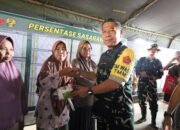 Katim Wasev TMMD Ke-129 Tinjau Penyaluran Sembako Untuk Warga Talang Jambe