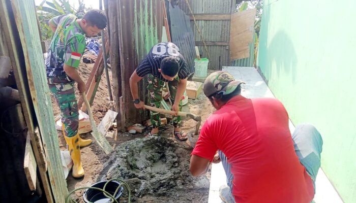 Ini Wujud Kepedulian TNI dan Masyarakat, RTLH Milik Sriyanti Masih Dikebut Satgas TMMD