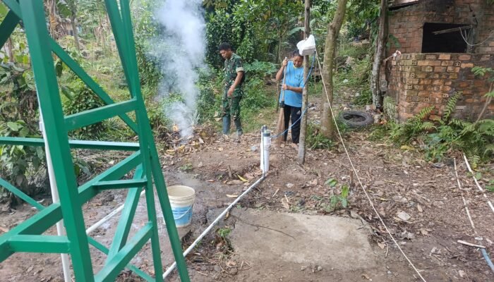 Satgas TMMD ke-129 Periksa Fasilitas Air Bersih di Kampung Kreatif Pelangi