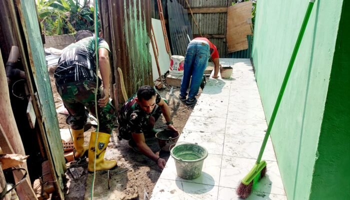 Satgas TMMD ke-129 Percepat Penyelesaian RTLH Milik Sriyanti