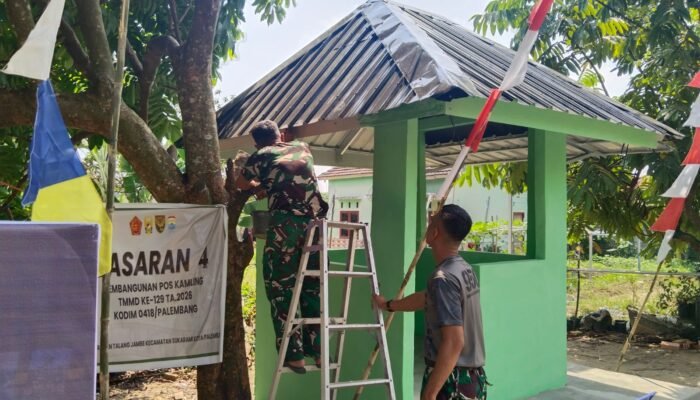 Satgas TMMD ke-129 Finishing Pembangunan Pos Kamling