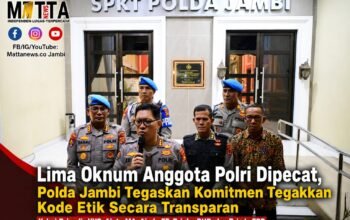 Lima Oknum Anggota Polri Dipecat, Polda Jambi Tegaskan Komitmen Tegakkan Kode Etik Secara Transparan