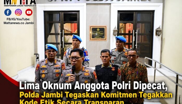 Lima Oknum Anggota Polri Dipecat, Polda Jambi Tegaskan Komitmen Tegakkan Kode Etik Secara Transparan