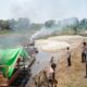 Polres Kapuas Hulu Bakar Lanting PETI di Sungai Manday, Kades Semerantau Patahkan Isu “Ada Pungutan”