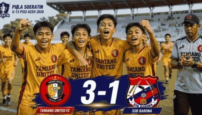 Tamiang United Buka Piala Soeratin U-13 PSSI Aceh Dengan Kemenangan 3-1