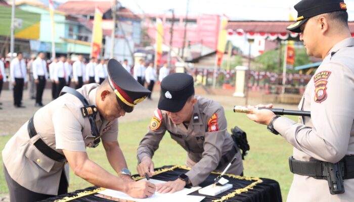 Rotasi Jabatan di Polres Kapuas Hulu, AKP Febri jadi Kabag SDM IPTU Martin Nahkodai Sat Samapta 