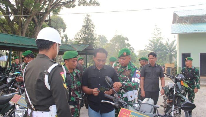Subdenpom XII/1-6 Putussibau Sikat Habis Kendaraan Prajurit, Kasdim: Tertib Mulai dari Helm dan STNK 