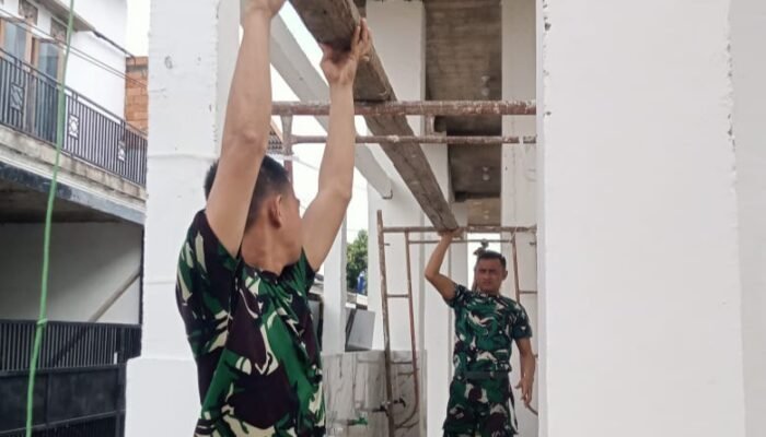 Satgas TMMD Percepat Penyelesaian Pembangunan Mushola Al Magfurin