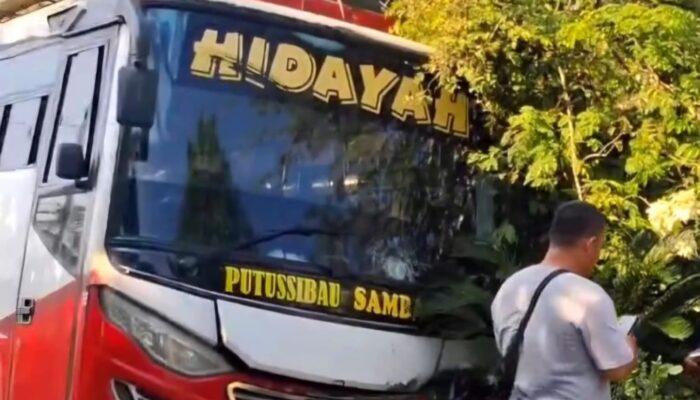 Tragedi Minggu Pagi di Silat Hilir: Bus Perintis Terlibat Laka dengan Motor, 1 Ibu MD