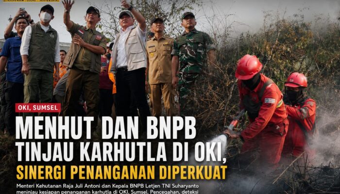 Menteri Kehutanan dan BNPB Tinjau Karhutla di OKI Sinergi Penanganan Diperkuat